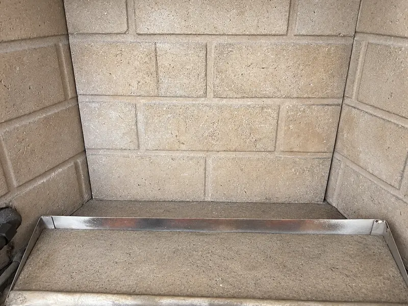 After chimney sweep & repair in Austin TX - Firebox Interior