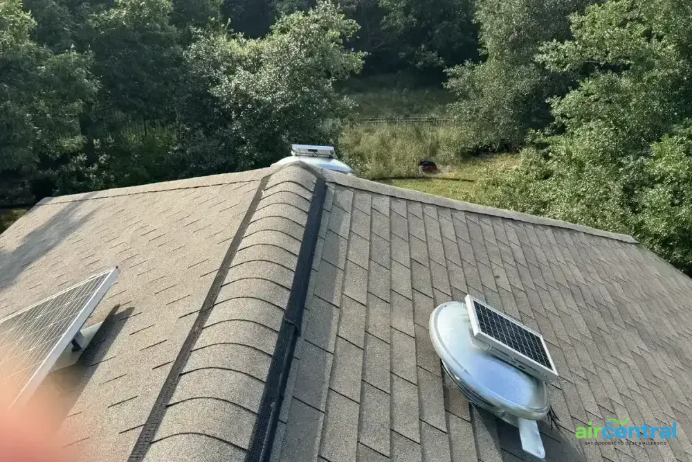 Roof-mount installation in progress