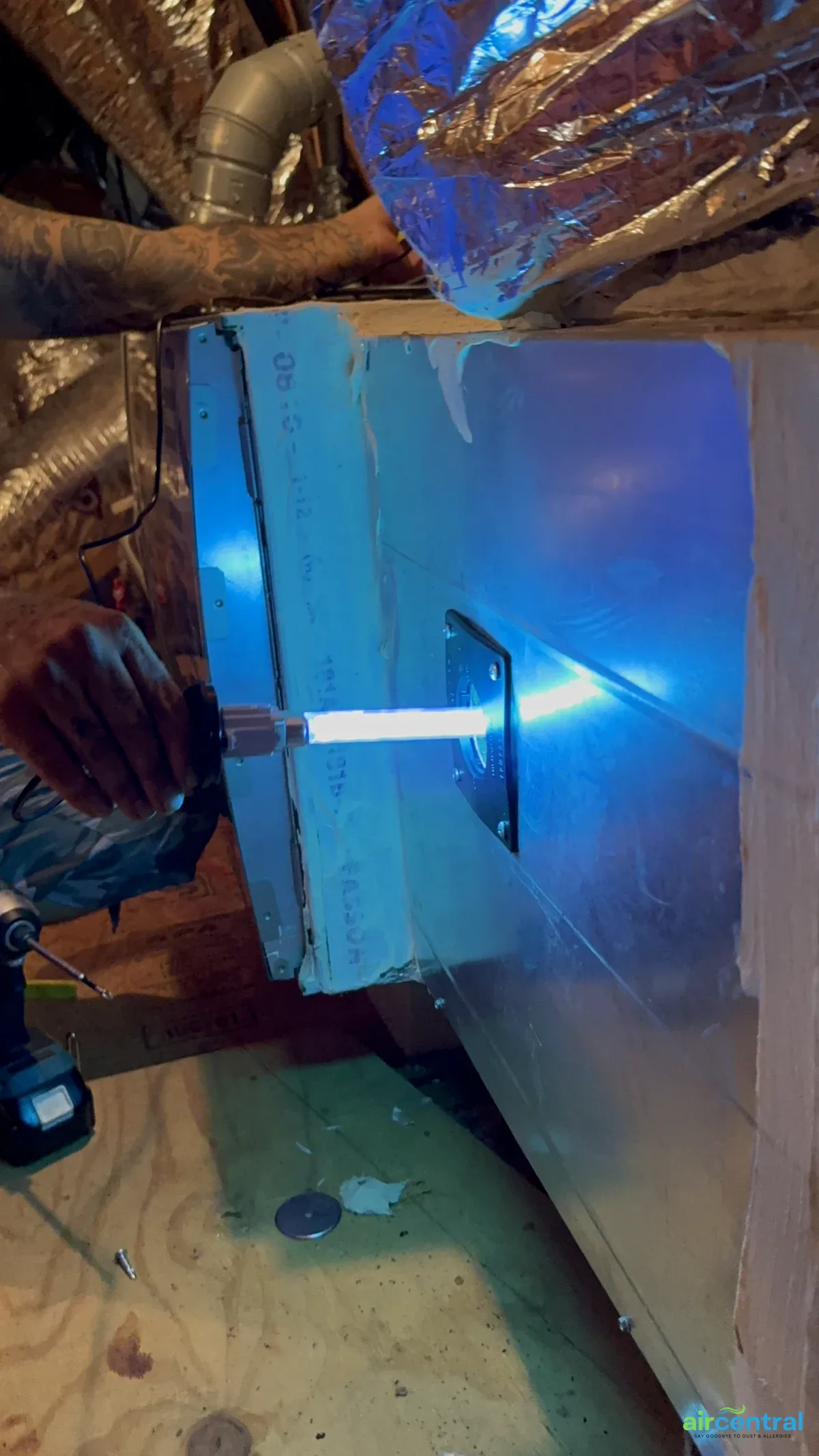 UV light installation process