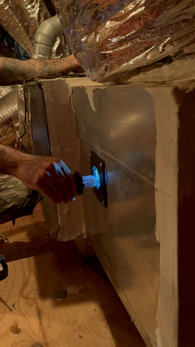 Real uv lighting system work performed by Air Central technician in Austin, TX